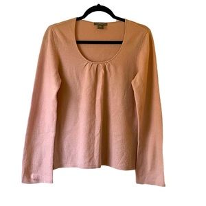 Ann Taylor cashmere blush pink sweater size large